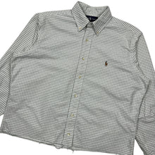 Load image into Gallery viewer, Ralph Lauren Check Print Raw Hem Button Down - Size M/L
