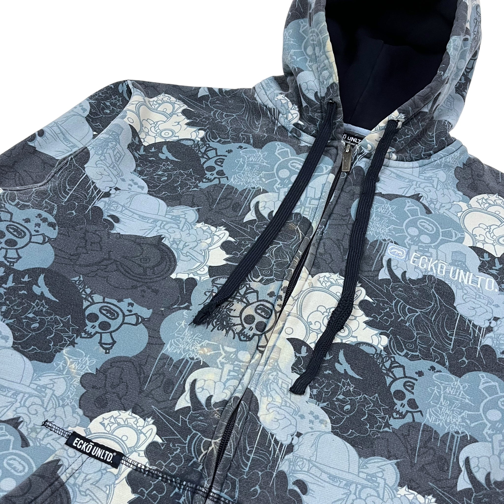 Ecko UNLTD All Over Print Zip Up Hoodie - Size L – Snafu Studios