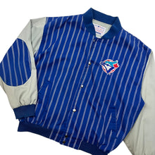 Load image into Gallery viewer, Starter Toronto Blue Jays Pinstripe Baseball Jacket - Size L

