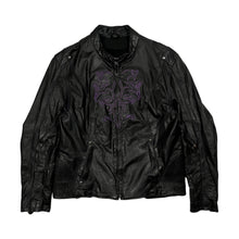 Load image into Gallery viewer, Women’s Tribal Leather Biker Jacket - Size XL
