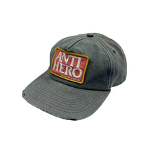 Load image into Gallery viewer, Distressed Anti Hero Denim Hat - Adjustable

