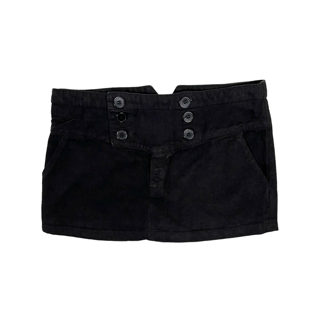 Women's Silver Swan Buttoned Denim Mini Skirt - Size M