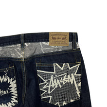 Load image into Gallery viewer, Stussy Rough &amp; Rugged Graffiti Denim Jeans - Size 34"
