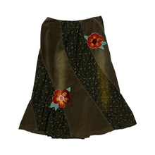 Load image into Gallery viewer, Women's Gholé Paris Floral Patchwork Corduroy Skirt - Size S
