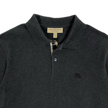 Load image into Gallery viewer, Burberry London Nova Check Knit Long Sleeve Polo - Size L/XL
