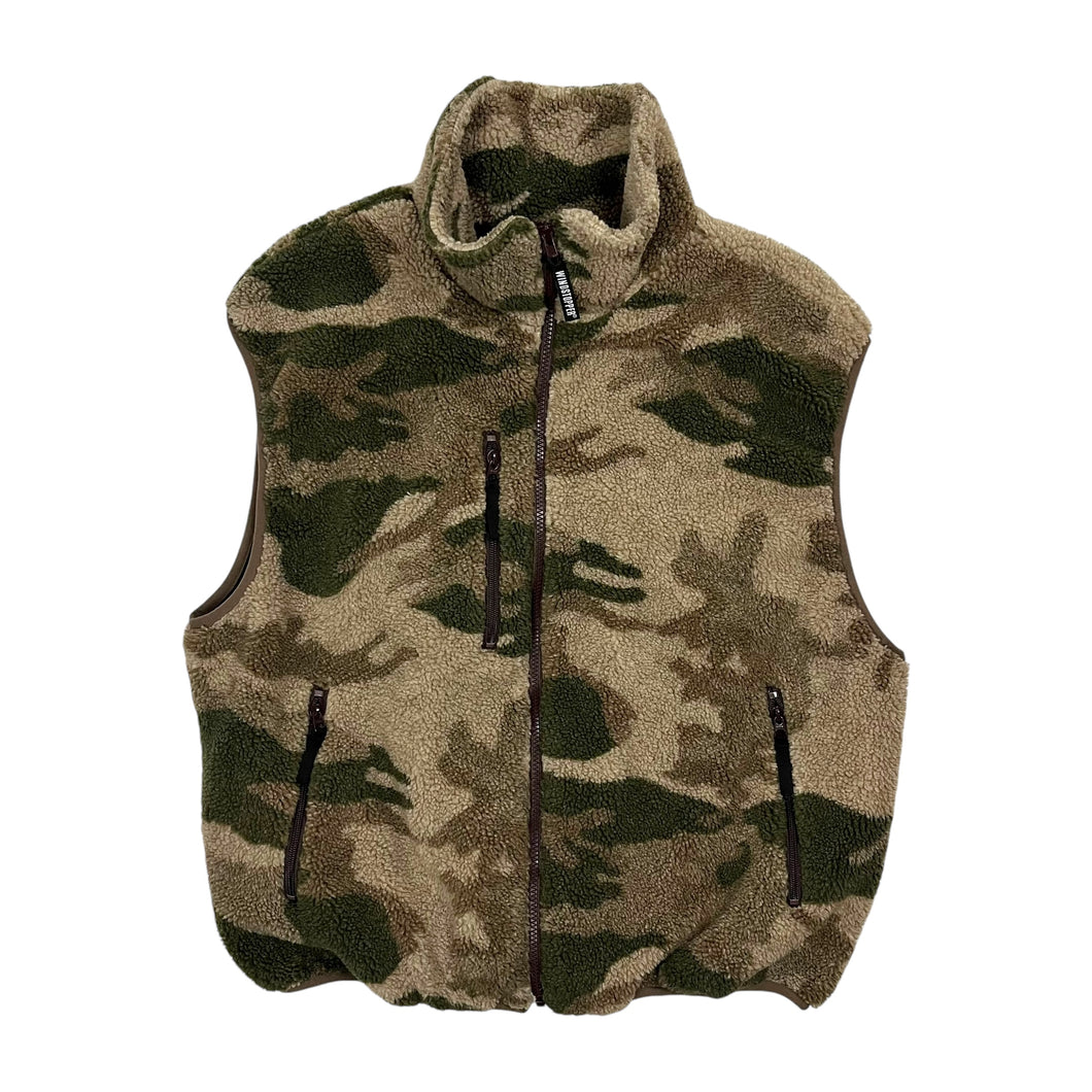 Cabelas Deep Pile Fleece Camo Vest - Size L