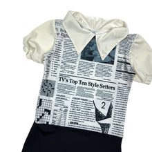 Load image into Gallery viewer, Women&#39;s Newsprint Two Tone Dress - Size S
