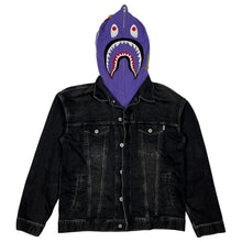 Load image into Gallery viewer, A Bathing Ape Shark Denim Trucker Jacket - Size XL
