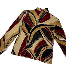 Load image into Gallery viewer, Women&#39;s Sucett Abstract Print Tie Up Blouse - Size M
