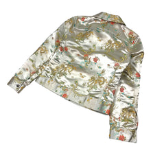 Load image into Gallery viewer, Women&#39;s Faux Silk Dragon &amp; Phoenix Trucker Jacket - Size S/M
