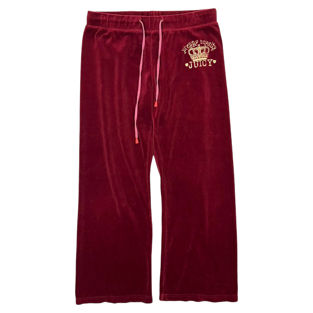 Women's Juicy Couture Velour Sleepy Royalty Flared Track Pants - Size XL