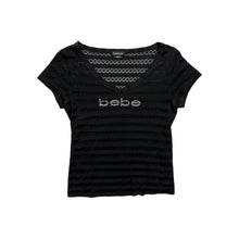 Load image into Gallery viewer, Women&#39;s Bebe Spell Out Rhinestone Top - Size M
