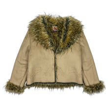 Load image into Gallery viewer, Women&#39;s Embroidered Faux Fur Penny Lane Jacket - Size M/L
