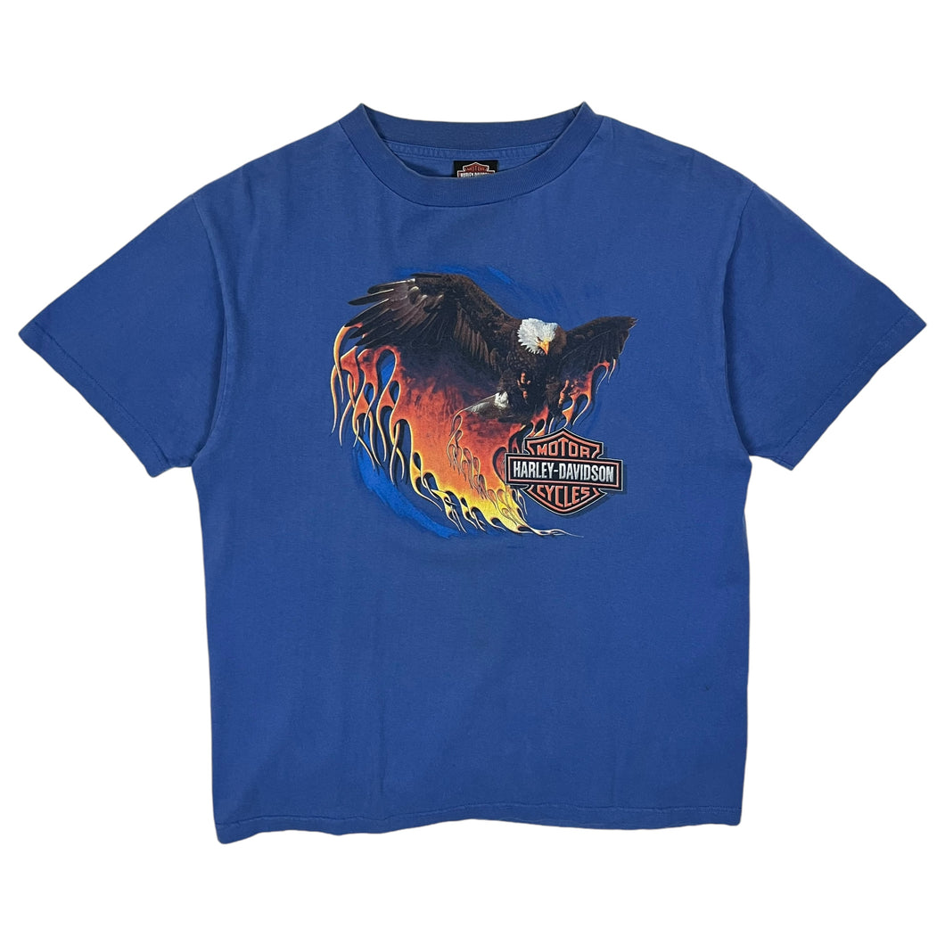 2002 Harley-Davidson Flame Eagle Tee - Size L
