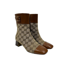 Load image into Gallery viewer, Gucci Ellis GG Monogram Ankle Boots - Size 38.5

