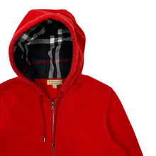 Load image into Gallery viewer, Burberry Nova Check Lined Zip-Up Hoodie - Size L
