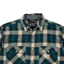Load image into Gallery viewer, Carhartt Plaid Pearl Snap Raw Hem Button Up - Size S/M
