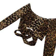 Load image into Gallery viewer, Women&#39;s Windsor Cropped Mesh Cheetah Print Long Sleeve - Size S
