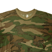 Load image into Gallery viewer, Distressed US Army Paper Thin Woodland Camo Tee - Size XL
