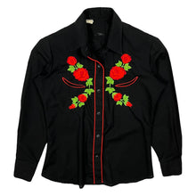 Load image into Gallery viewer, Embroidered Roses Western Cowboy Button Up Shirt - Size S
