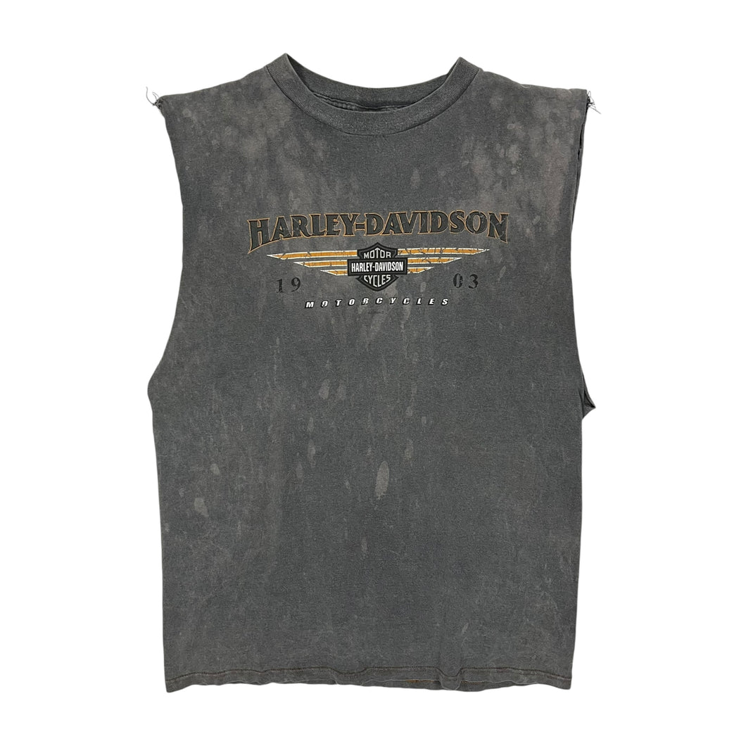 2001 Bleached Harley-Davidson Cut Off Tank - Size XL