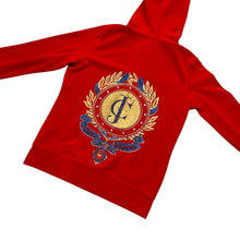 Load image into Gallery viewer, Women&#39;s Juicy Couture Crest Logo Velour Zipped Hoodie - Size S
