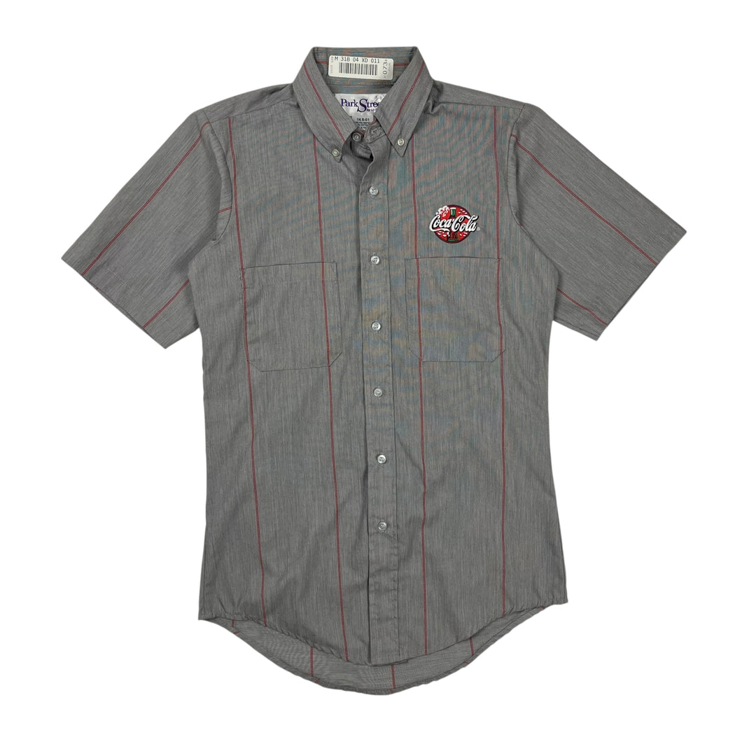 Coca-Cola Pinstripe Delivery Uniform Work Shirt - Size L