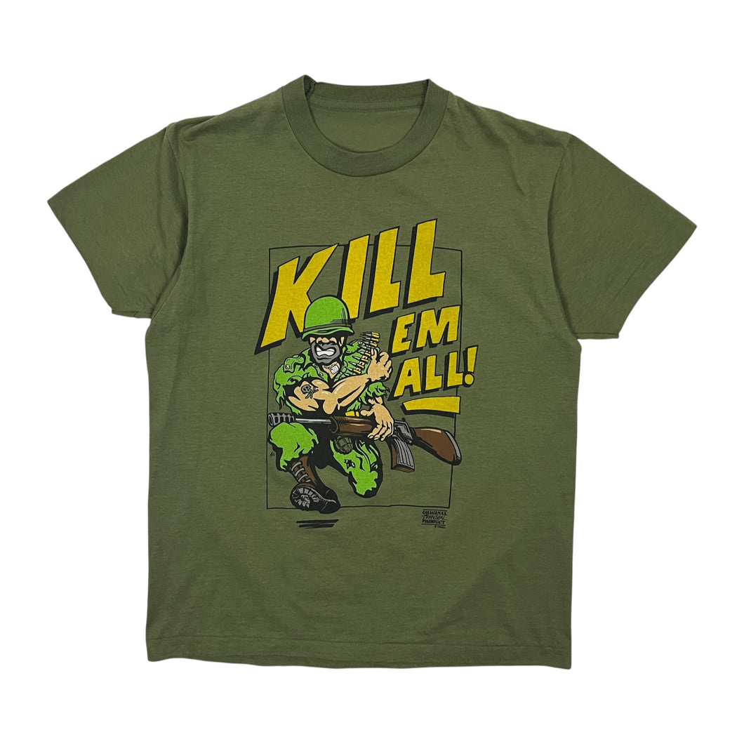 Kill Em All Army Cartoon Tee - Size M