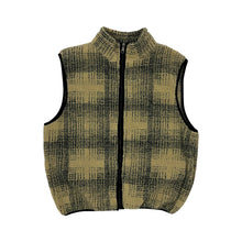 Load image into Gallery viewer, Deep Pile Plaid Fleece Vest - Size L
