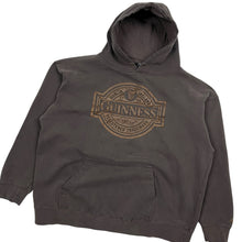 Load image into Gallery viewer, Guinness Beer Faux Leather Emblem Hoodie - Size M/L

