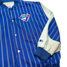 Load image into Gallery viewer, Starter Toronto Blue Jays Pinstripe Baseball Jacket - Size L
