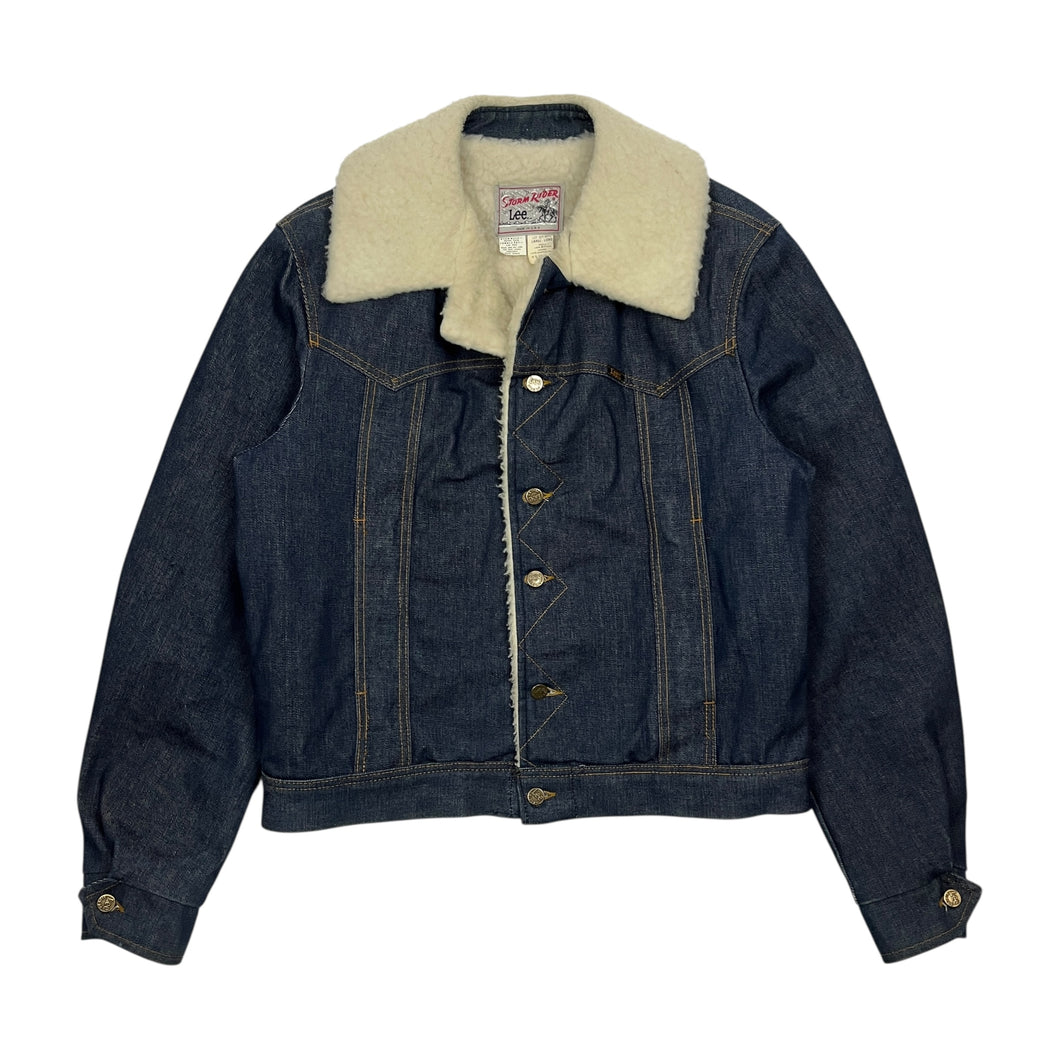 Lee Storm Rider Sherpa Lined USA Made Denim Jacket - Size L