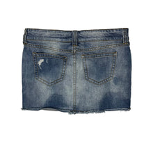 Load image into Gallery viewer, Women&#39;s Harley-Davidson Distressed Denim Mini Skirt - Size S
