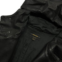 Load image into Gallery viewer, Diesel Black Label Embossed Hooded Biker Jacket - Size S/M
