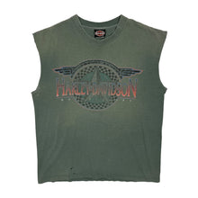 Load image into Gallery viewer, 1990 Sun Baked Harley-Davidson Star Logo Cut Off Tank - Size L
