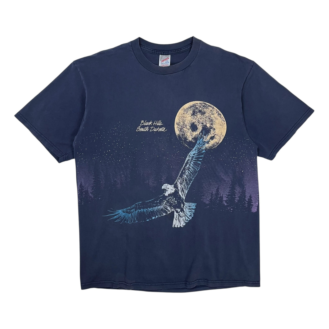 Black Hill South Dakota All Over Print Nighttime Nature Tee - Size XL