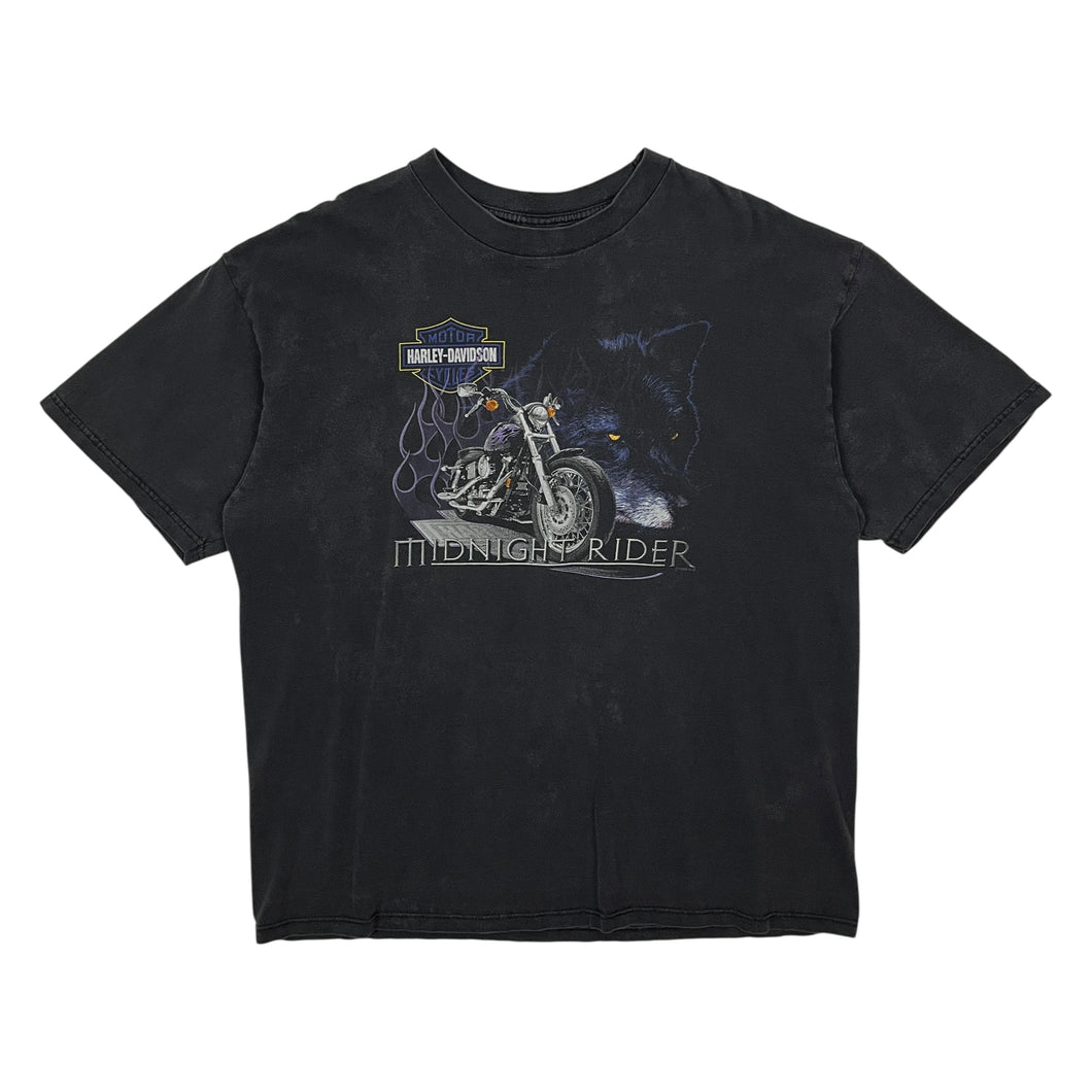 1999 Harley-Davidson Midnight Rider Biker Tee - Size XL