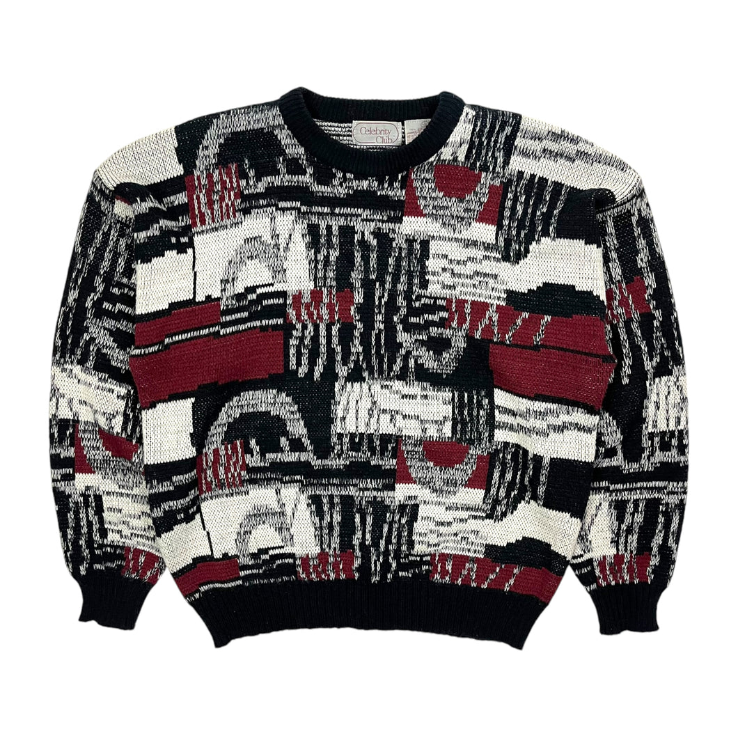 Abstract Knit Sweater - Size L