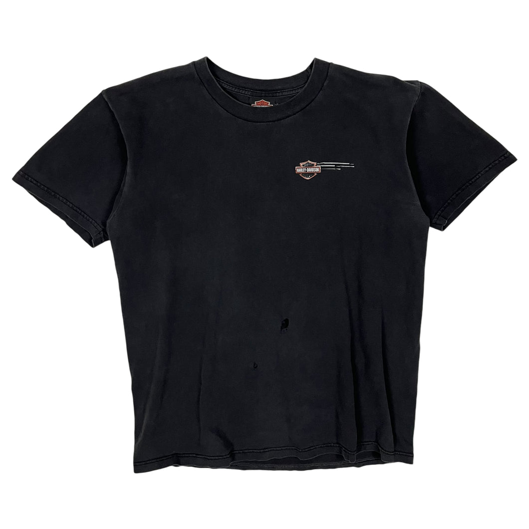 2002 Distressed Harley-Davidson Cycle World Tee - Size L/XL