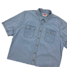 Load image into Gallery viewer, Wrangler Denim Raw Hem Button Up - Size L/XL

