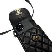Load image into Gallery viewer, Chanel Quilted Leather Lambskin Phone Holder Bag - O/S
