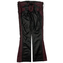 Load image into Gallery viewer, Women’s Barely Legal By Band Two Tone Lace Up Low Rise Leather Biker Pants - Size M
