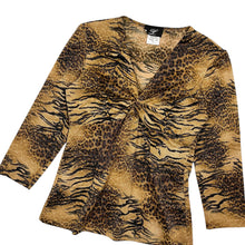 Load image into Gallery viewer, Women’s Libra Animal Print Tie Long Sleeve - Size S
