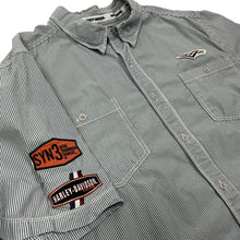 Load image into Gallery viewer, Harley-Davidson Patched Raw Hem Mechanic's Shirt - Size XL
