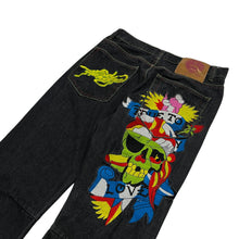 Load image into Gallery viewer, Ed Hardy By Christian Audigier True To Love Embroidered Denim Jeans - Size 34"
