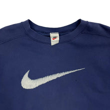 Load image into Gallery viewer, Distressed Nike Swoosh Crewneck Sweatshirt - Size L/XL
