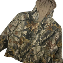 Load image into Gallery viewer, Distressed Real Tree Camo Reversible Zip Up Hoodie - Size L
