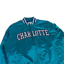 Load image into Gallery viewer, Starter Charlotte Hornets Satin Jacket - Size L
