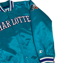 Load image into Gallery viewer, Starter Charlotte Hornets Satin Jacket - Size L
