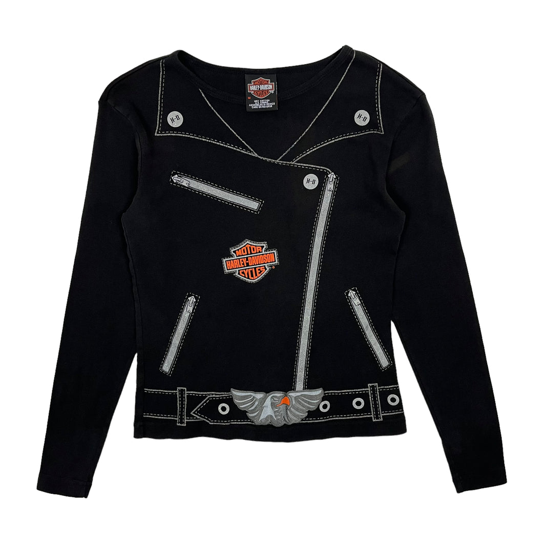 Women's Harley-Davidson Faux Biker Jacket Long Sleeve - Size S